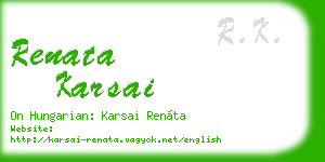 renata karsai business card